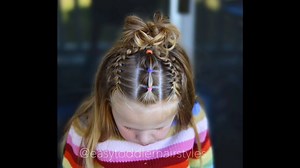 14K views · 279 reactions | Front double french braids with connected ponytails in the middle. We first did this style at age 3 and she was 4 when we shot this tutorial. It takes 15-20 minutes. If you need a basic french braid tutorial, you can find one here: https://youtu.be/1xJfrTjq1BM | Easy Toddler Hairstyles | Facebook