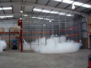 Point protection of a secure cage area in a large warehouse using Concept Smoke Screen