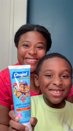 #ad Orajel Naturals Paw Patrol Fluoride Toothpaste = easier brushing & happy kids 🦷💙‪@orajel‬