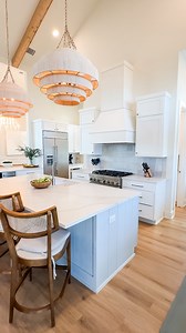 Soft, airy, and timeless 🤍 This Gulf-front kitchen is the definition of Cloud Dancer—Pantone’s 2026 Color of the Year—where coastal light, clean lines, and effortless elegance meet. | Cinnamon Shore