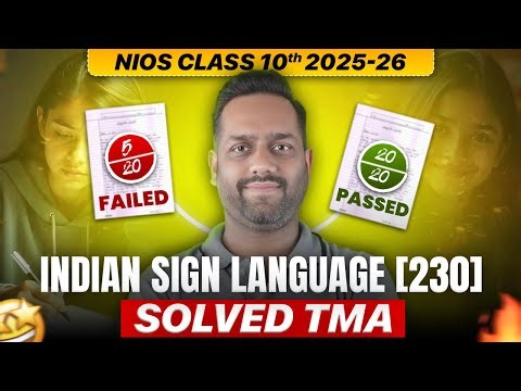 NIOS Class 10 Indian Sign Language 230 TMA Solved April 2026 | NIOS ISL Solved TMA