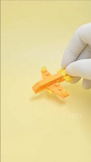 🧡 Creative Tiny LEGO Orange Airplane Build! #shorts