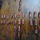 Silver French Tip Press on Nails Almond Medium Acrylic Artificial Fingernails 3D Silver Star Rhinestones Design Press Ons Glossy Stick on Nails Full Cover Reusable Coffin False Nail for Women 24Pcs