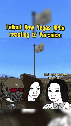 Fallout New Vegas NPCs reacting to Veronica: #fallout #memes #shorts