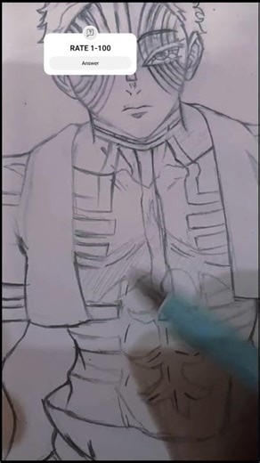 Akaza drawing easy 🤡 #drawingandassemblingdemonslayer #animeeart