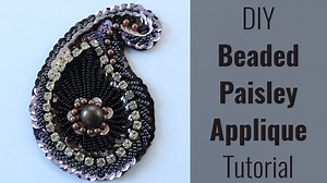 DIY Beaded Paisley Applique - SPARKLY BELLY