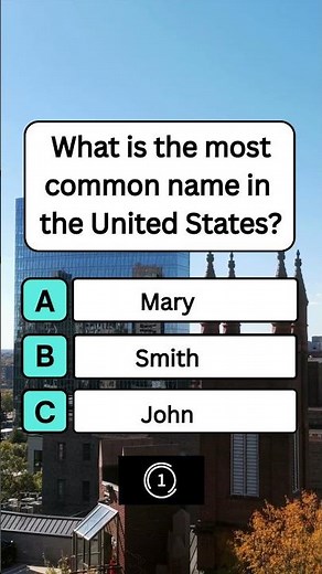 What is the most common name in the USA? #shorts #usa #quiz