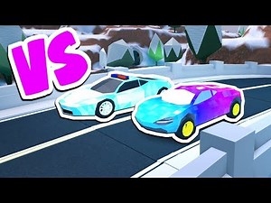 NEW MCLAREN VS FERRARI RACE AGAINST FAN!! (Roblox Jailbreak)
