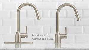 Reviews for MOEN Adler Single-Handle Pull-Down Sprayer Kitchen Faucet with Power Clean and Reflex in Spot Resist Stainless | Pg 4 - The Home Depot