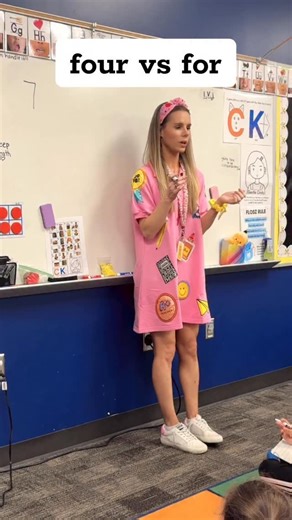 Lisa Elaine Peters - Mrs. Peters’ Class on Instagram: "Four vs for Comment LINK for Resources aligned with the science of reading (linked in my TPT💚) Dress and headband @briannacannonofficial 😍 #phonics #etymology #teachersoftiktok #spelling #kindergarten #teachersofinstagram #teacherdress #homeschool #scienceofreading #learntoread #english"