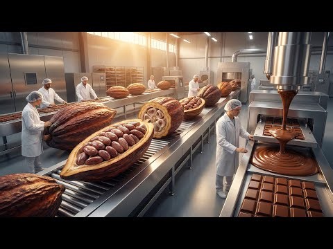 Inside The Cocoa Factory Industrial Fermentation And Roasting Process From Pod To Mass -Full Process