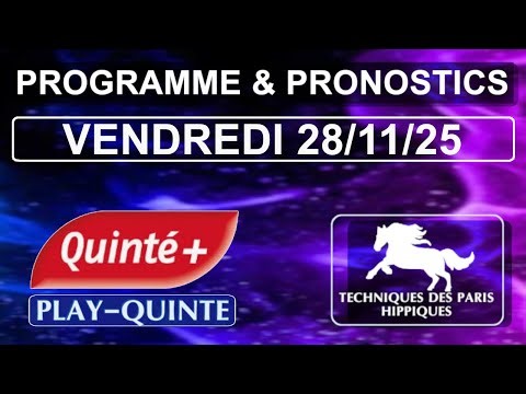 PROGRAMME ET PRONOSTIC QUINTÉ+ DU VEN 28 NOV 2025 | ATTELE | R1C4 | VINCENNES #programme_quinté