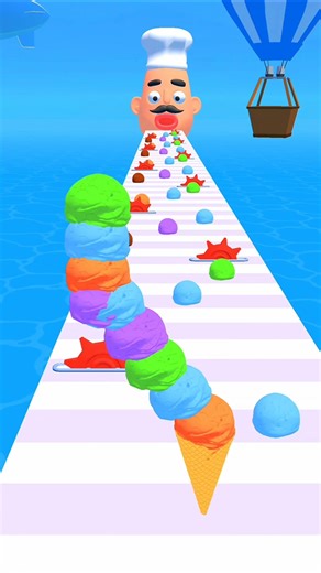 Icecream Stack Lvl.15 - Making Extra Cold Icecream 🍦🥶 #shorts #games #icecreamstack #gameshorts