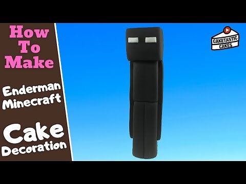 Enderman Minecraft Cake Topper - Minecraft Cake Tutorial