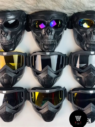 Skull and Goggle face Mask Anti Scratch Uv Protective Face & Eyewear Windproof Dirt Shield with Soft Foam Padded Detachable Mouth Filter for Cycling Bike Off Road Racing Ride | Wild Shop
