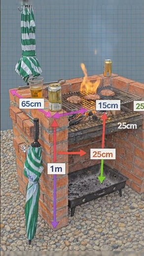 Asador sencillo de ladrillos #asadores #arquitectura #construction #albañilería