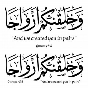 And We Created You in Pairs SVG, Surah An-naba Islamic Calligraphy, Quran Verse Arabic Art Vector Cut File Cricut Silhouette Png Pdf Eps Dxf - Etsy