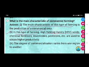What is the main characteristic of commercial farming?