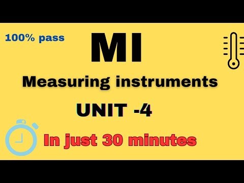 MI unit4 | Measuring instruments | in just 30 minutes | 100%pass
