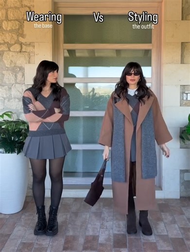 EUR.SHEIN.COM on Instagram: "The base? Great start 👏 The styling? Pure art 😍 Elevate everyday looks like @fede_rica_14 🛍️ Maija Argyle Sweater: 149553455 Dazy Pleated Skirt: 42598180 Anewsta Overcoat: 40585786 #SHEINtrends #SHEIN #SHEINstyle #SHEINhaul #SHEINForAll #OOTD #fashion #chic"