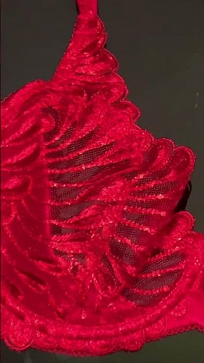 Intricate Details: Red Lace Lingerie Showcase"♥️ #shorts