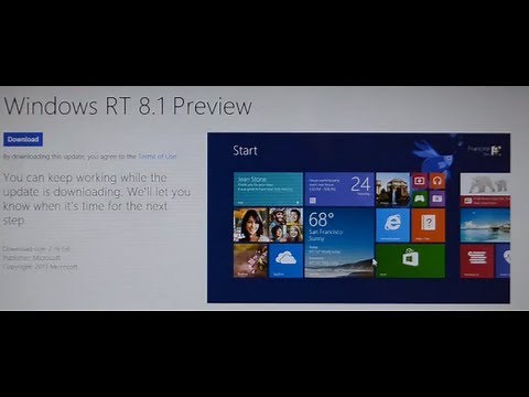 Windows 8.1 Preview Install on Microsoft Surface RT