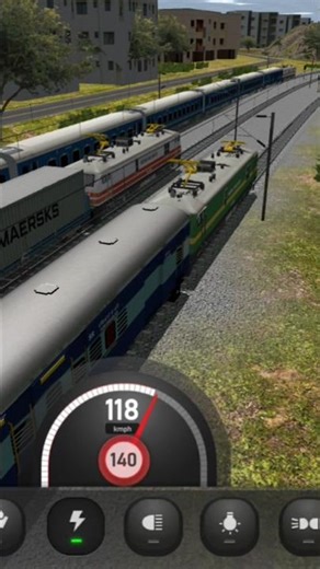 Blue ICF Beast Overtaking Container Train 😱