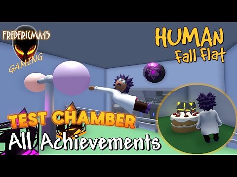 Human Fall Flat TEST CHAMBER Level - Full Walkthrough + ALL 4 ACHIEVEMENTS