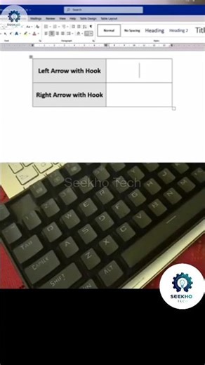 Left ↩️ & Right ↪️ Arrow Shortcut in msword | #keyboard #windows #computer #tricks #msword #shorts