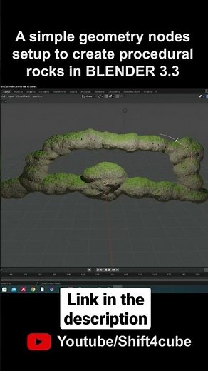 Geometry nodes setup to create procedural rocks/cliffs in Blender 3.3