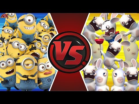 MINIONS vs RABBIDS REMATCH: Cartoon Fight Club!