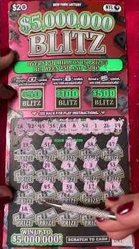 5,000,000 BLITZ NEW YORK LOTTERY SCRATCH OFF TICKET!