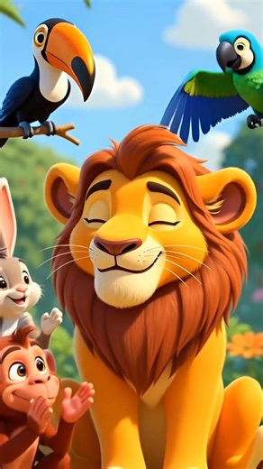 Leo the Lion’s Brave Adventure 🦁🌈 | Funny Cartoon Animal Story for Kids