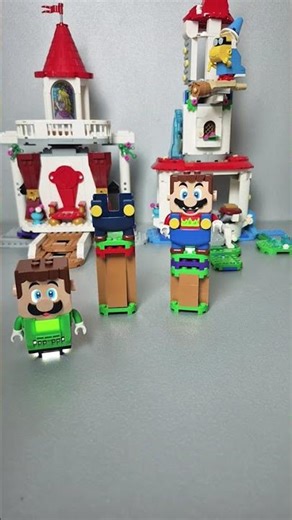 Lego Mario and Luigi wear the original suit #supermario #fun #lego #legosupermario