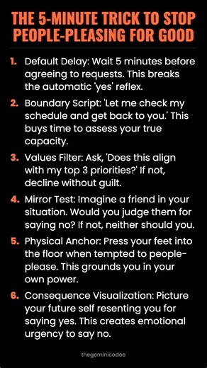 The 5-Minute Trick to Stop People-Pleasing for Good #ad (Verify Info)