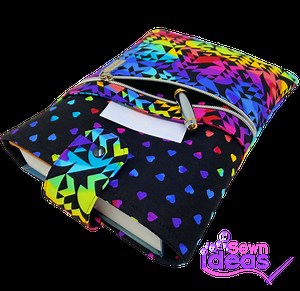 Book sleeve with 2 pockets in 2 sizes with video | sewn-ideas