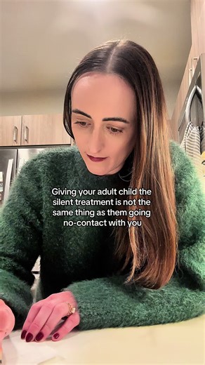 Whenever I callout the silent treatment as a toxic behavior that is designed to make the recipient feel like sh*t… I inevitably get comments saying some variation of, “I hope you’re calling out adults who go no-contact with their parents then too.” This is the type of false equivalent adults who grow up with narcissistic and emotionally immature parents deal with ALL THE TIME. But the silent treatment isn’t no-contact. It’s passive-aggressive communication. It’s communicating, I’m hurt so I want