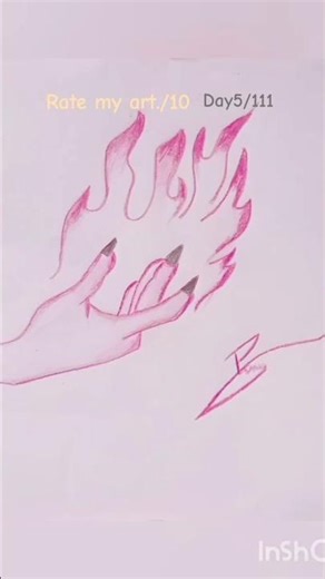 how to draw simple drawing fire and hand 🎨 #drawing #shorts #painting
