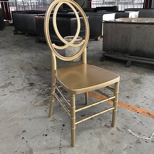[Hot Item] Factory Sale Banquet Furniture Gold Resin Chiavari Monoblock Phoenix Dining Chair for Wedding
