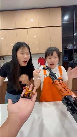 LNF - Sister vs Sister: LEGO Battle 😂 #shorts #family