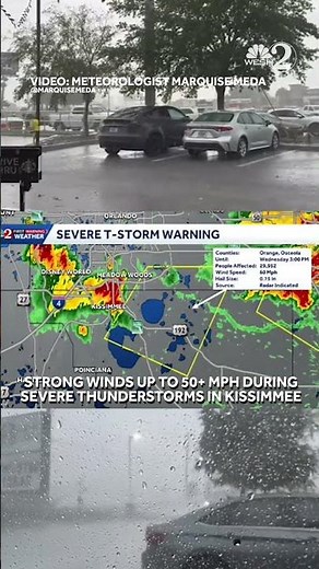 Damaging winds, downpours and hail possible in Central Florida