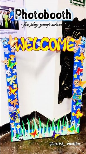 Easiest DIY Classroom Photo Booth!📸 #Playgroup #diyframe #photobooth #classroomdecor #crafts #art