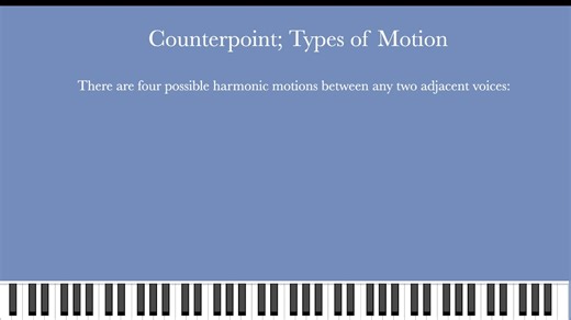 Counterpoint; Types of Motion