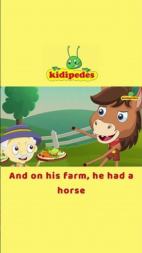 Old MacDonald had a Farm🐄|Children Nursery Rhymes & Kids Songs |Preschool & Kindergarten |Kidipedes