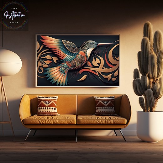Hoku the Hummingbird, Indigenous Art, Tribe Art, Tlingit Art, Native Art, Wall Decor, Home Decor, Traditional Art, Gloss Posters - Etsy