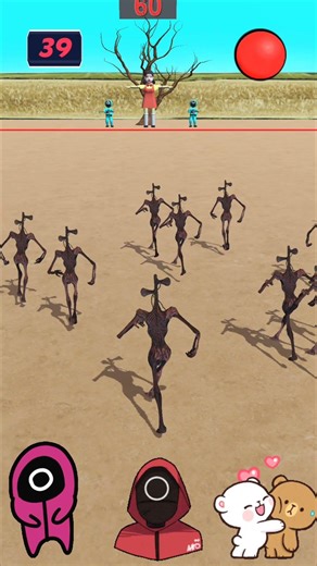 SIREN HEAD RED LIGHT GREEN LIGHT LEVEL 8 j#gaming #viral #squidgame #trending #shorts #gamify #game