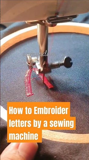 How to Embroider letters by a sewing machine #normalsewingmachine #embroidery #lettering #tutorial