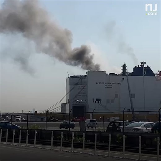 2.1K views · 78 reactions | Two firefighters were killed battling a fire on a cargo ship at Port Newark, authorities said. As of Thursday morning, emergency crews are still working to put out the fire. https://l.nj.com/VQgGb9 | NJ.com | Facebook