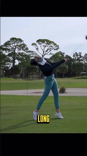 Shorter Backswing = More Distance 🔥 #golf #golfswing