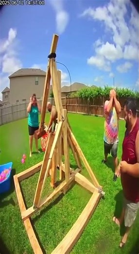 Water Balloon Catapult DISASTER!